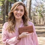 Portofel piele dama personalizat cu poza - text