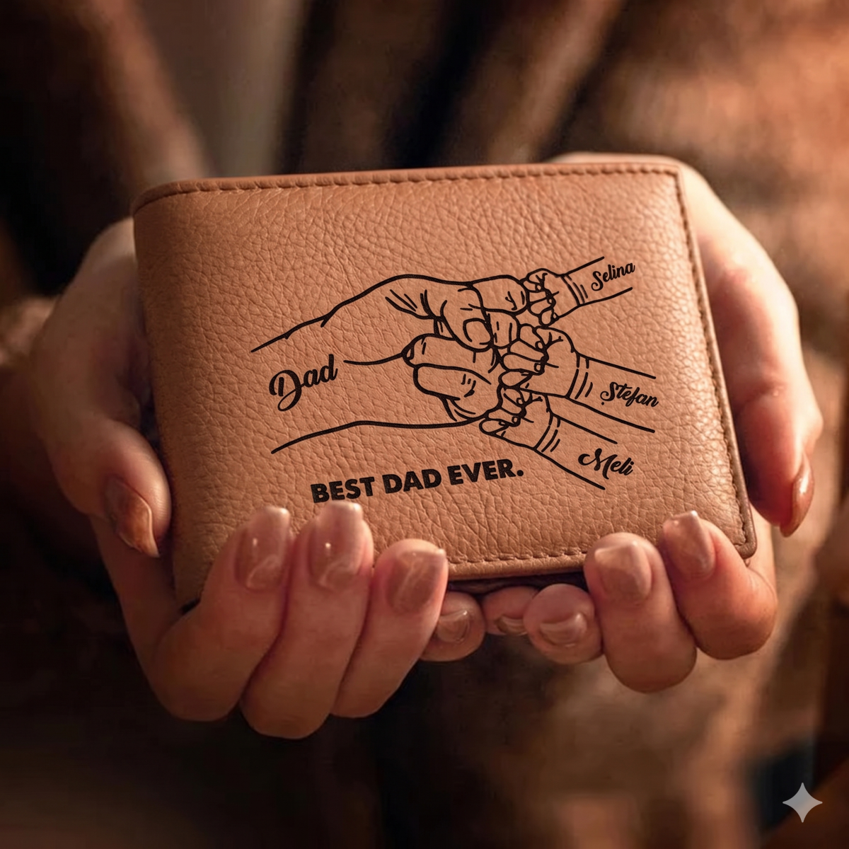 Portofel piele personalizat cu poza sau text - imagine 2